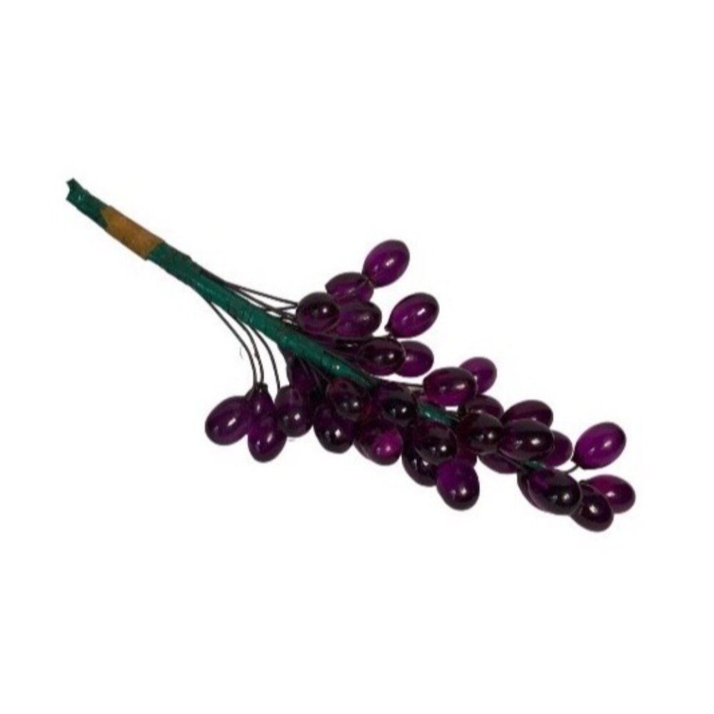 Vintage Lucite/Acrylic Grape Bunch Cluster Purple MCM - Picture 4 of 5